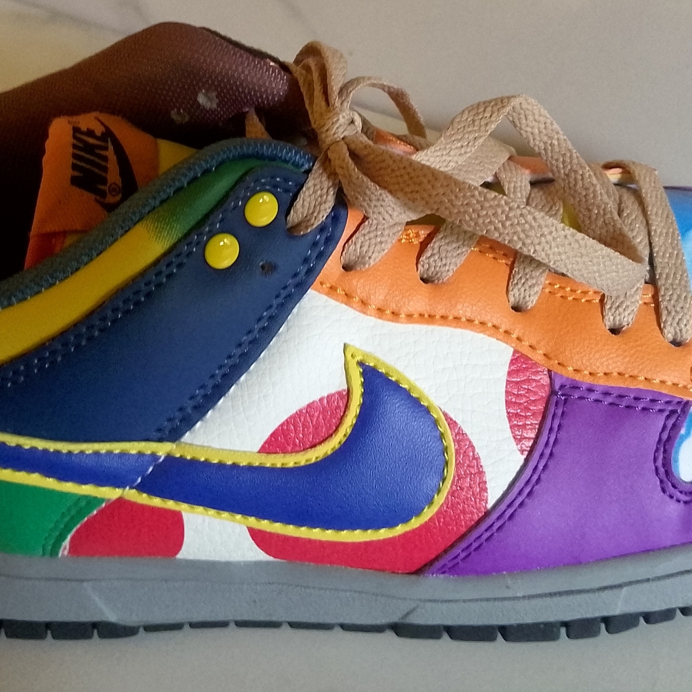 Nike Dunk Low What the Super Mario Sneakers Sz 9.5 - Picture 6 of 15